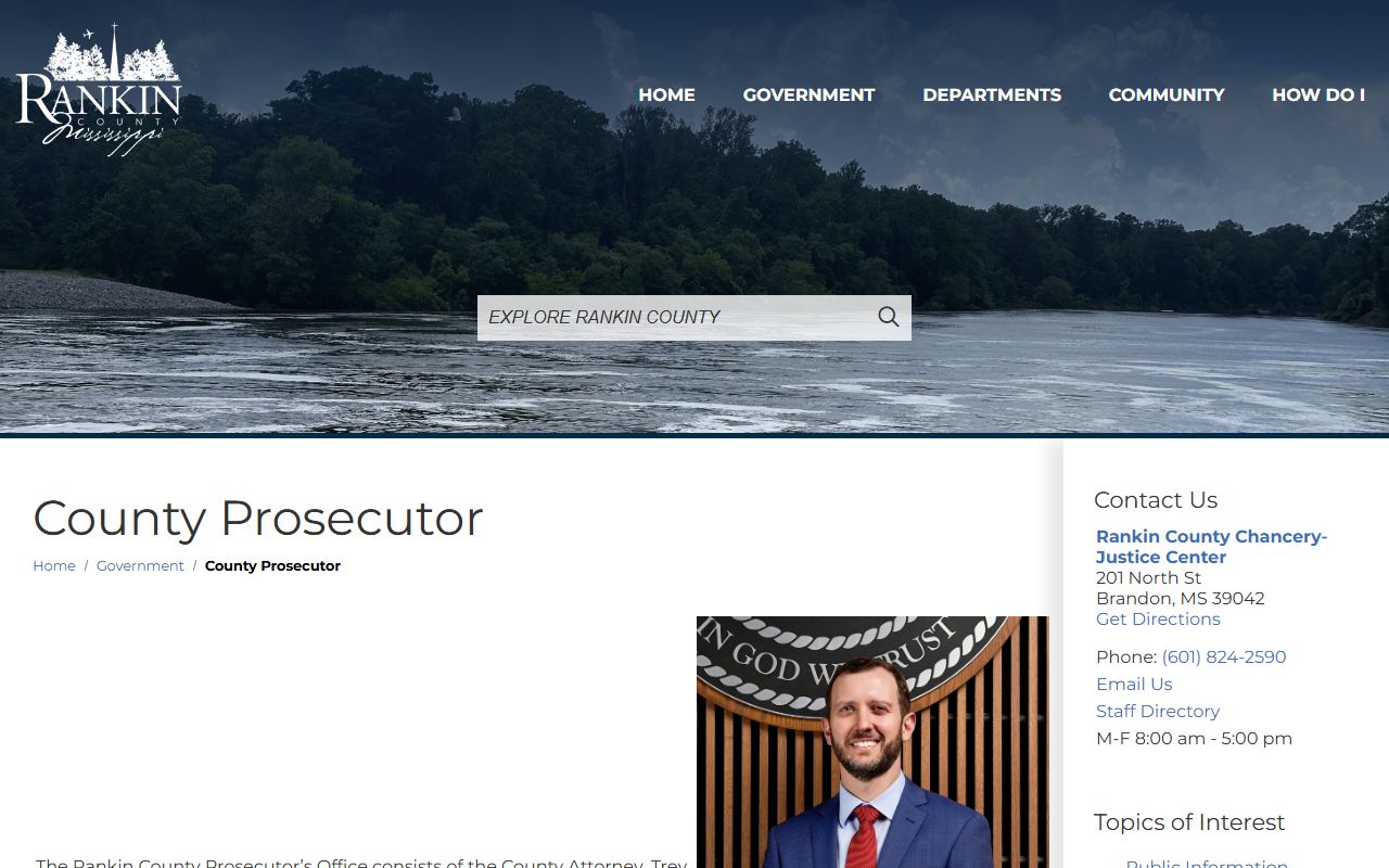 Rankin County criminal court records County Prosecutor office page