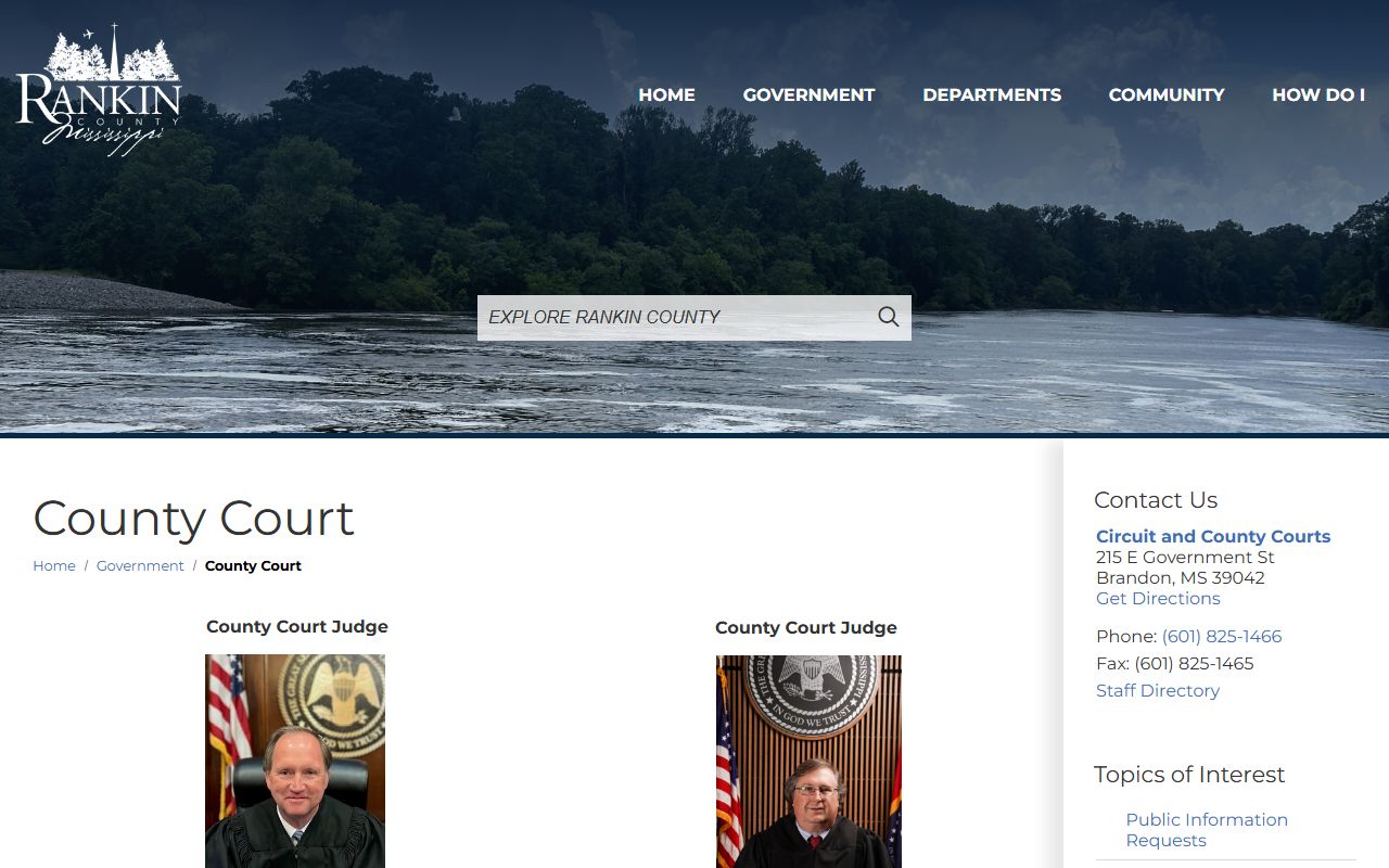 Rankin County County Court records and jurisdiction page