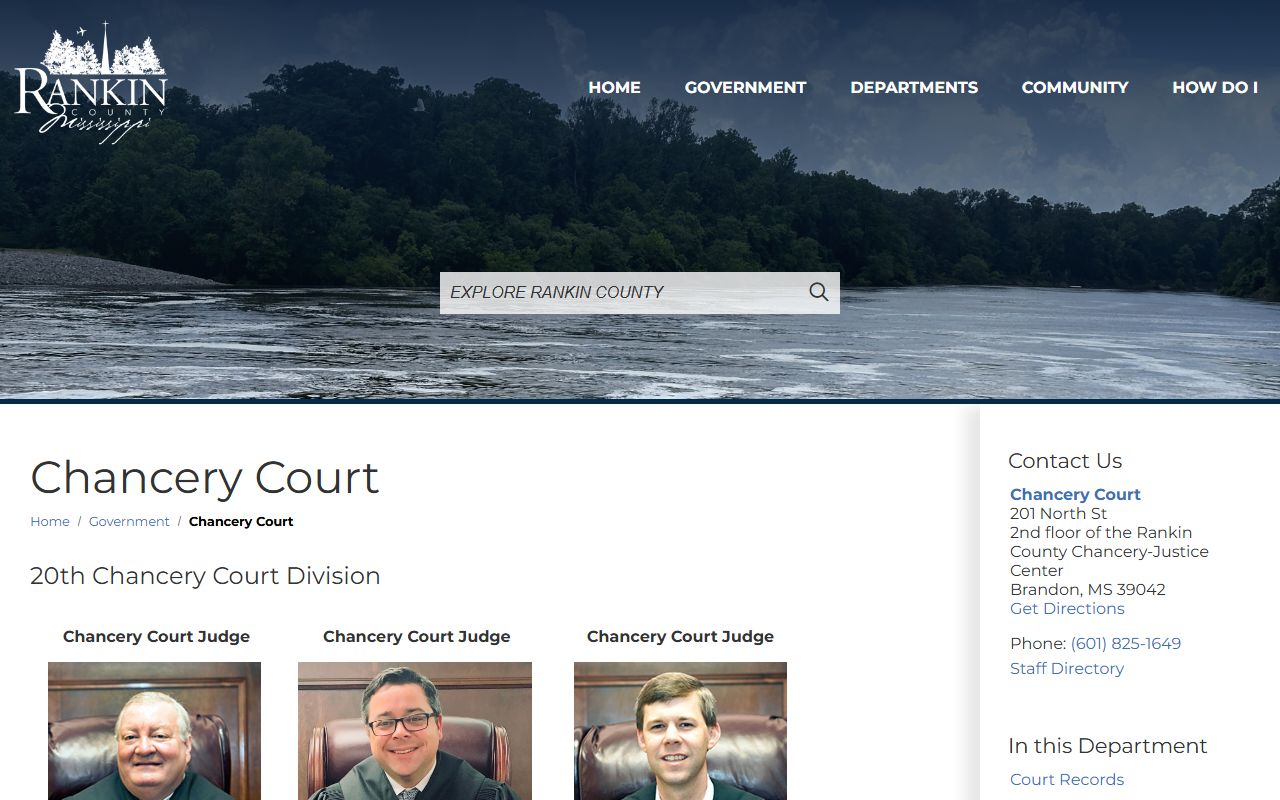 Rankin County Chancery Court divorce, probate, and legacy case records page