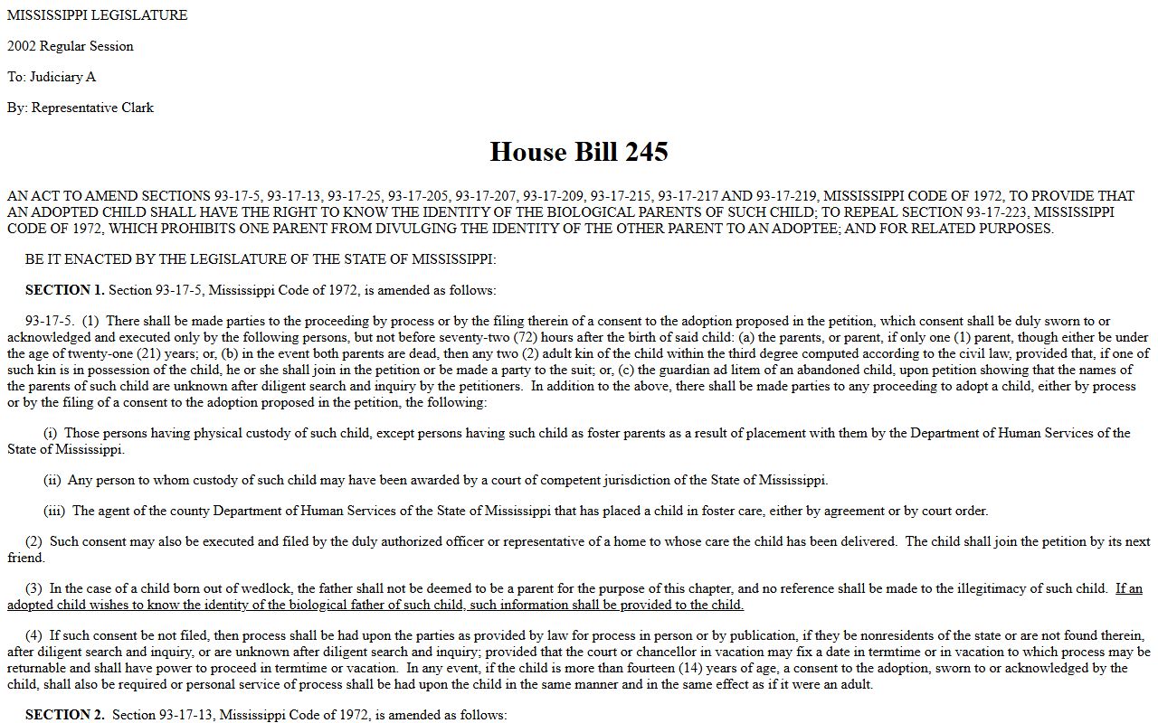 Rankin County divorce and adoption records confidentiality law